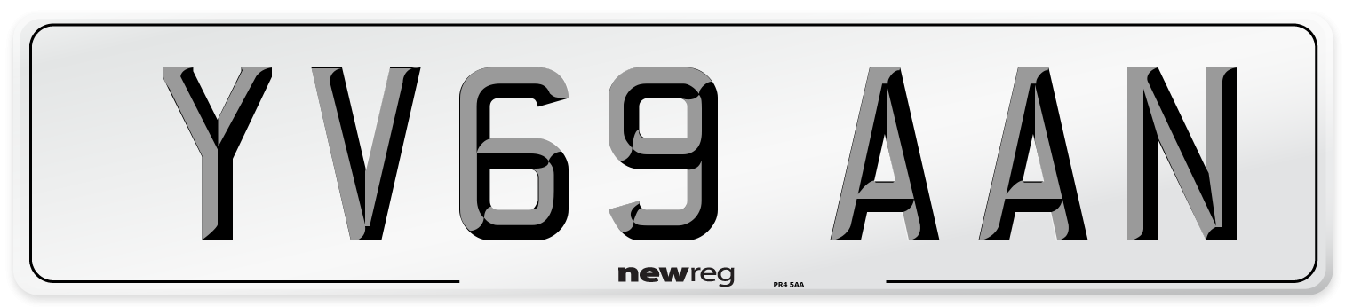 YV69 AAN Number Plate from New Reg
